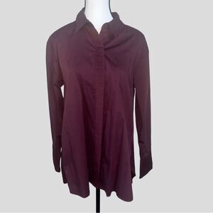 Marla Wynne Long Sleeve Hidden Button Tunic Blouse Size Medium New with Tags